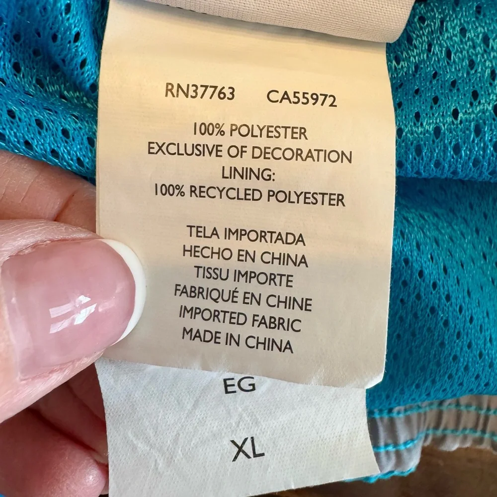 Nike‎ Teal and Gray Swim Trunks with Built in Liner Size XL